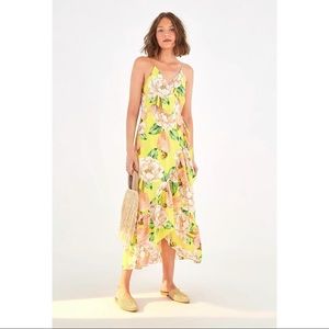 Farm Rio Floral Cashew Midi Dress